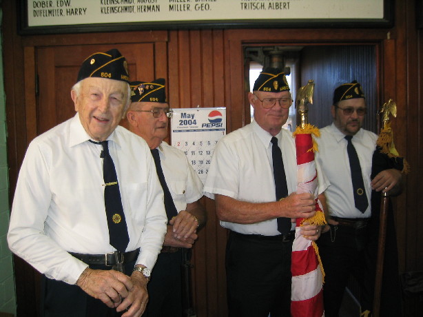 Clyde Ginder, Gilbert Harbin, Gene Farmer and Allen Stock, May 2004