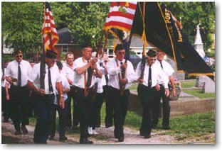 Marching up the hill