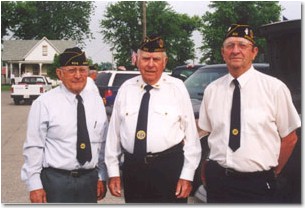 Harlan Roegge, Bob Stock and Lorenz Kleinschmidt, May 2002