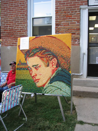 James Dean jelly bean mosaic