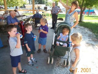 Gang of little ones converge on the Burgoo