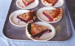 Every sort of homemade fruit pie you can imagine is available at the Burgoo.