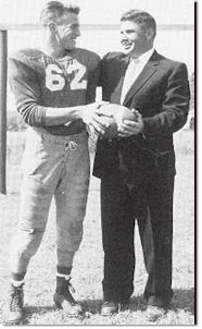 1959 Senior Halfback, Gary Nelson, and Coach Kemp