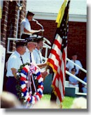 1991 services to dedicate a new town monument to servicemen and women 